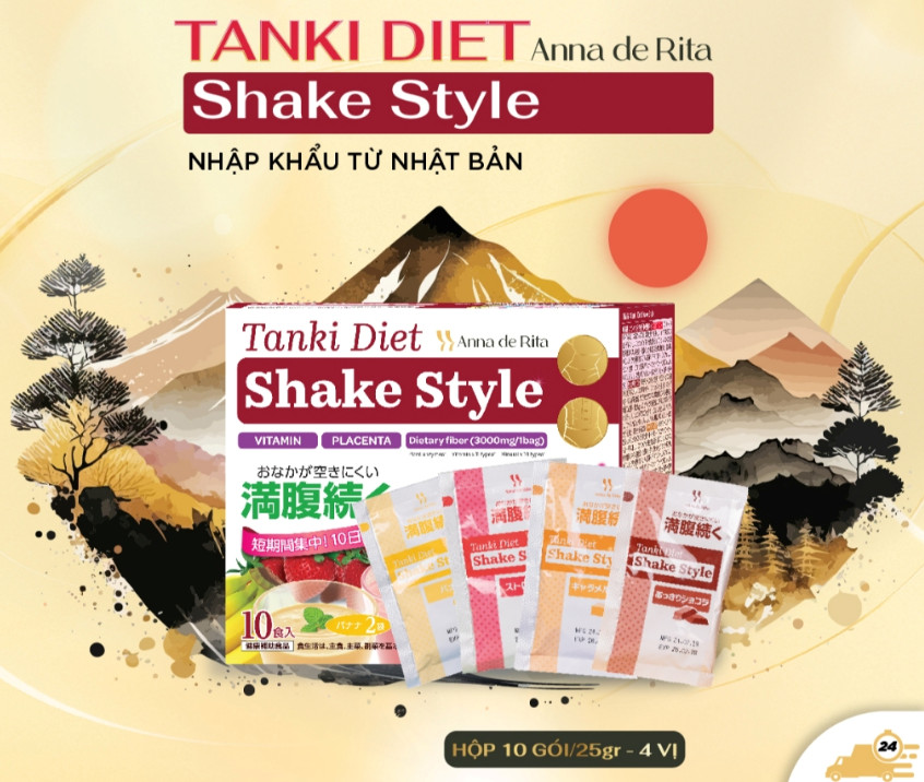 Thực phẩm Tanki Diet Shake Style (10 gói/25gr - 4 vị)